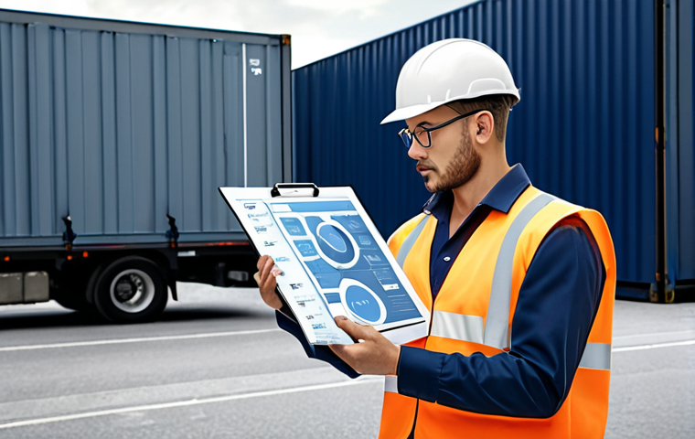 **Prompt:** A logistics professional confidently presenting a data-driven report on optimized delivery routes, showcasing a reduction in transportation costs. Include charts and graphs.